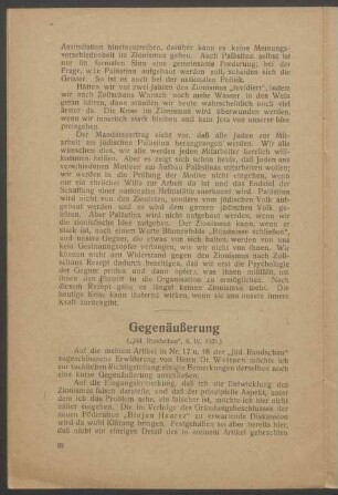 Gegenäußerung