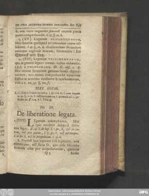 Tit. III. De liberatione legata.