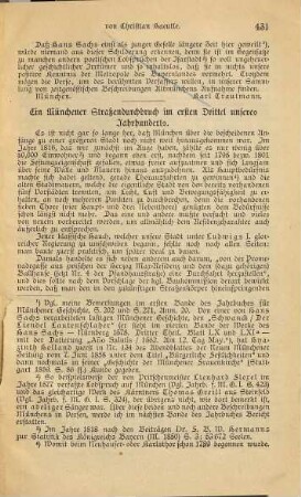 Ein Münchener Straßendurchbruch im ersten Drittel unseres Jahrhunderts