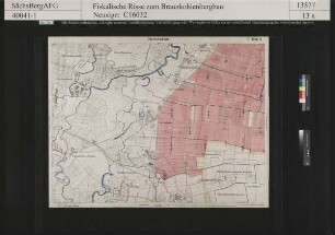 Leipziger Braunkohlengebiet mit den Resultaten der staatlichen Bohrungen; Fluren Großstorkwitz, Wiederau, Weideroda, Rüssen, Kleinstorkwitz, Peres, Zauschwitz, Carsdorf, Kobschütz, Audigast, Pegau, Groitzsch, Schnaudertrebnitz, Großwischstauden, Kleinwischstauden und Trebnitz