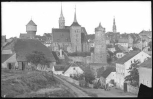 Bautzen. Alte Wasserkunst und Michaelskirche