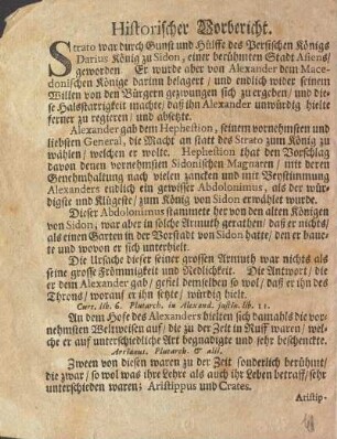 Historischer Vorbericht