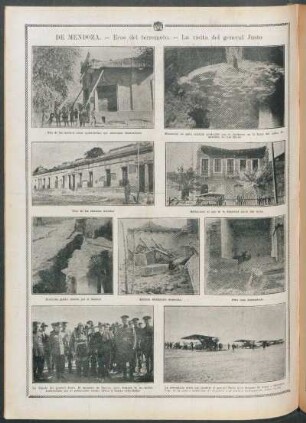 De Mendoza.- Ecos del terremoto.- La visita del general Justo
