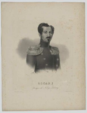 Bildnis des Oskar I, König von Schweden