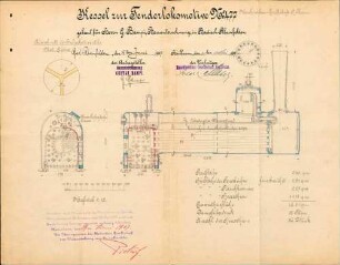 Dampfkessel der Firma Gustav Bampi in Badisch Rheinfelden