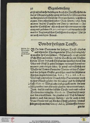 Von der heiligen Tauffe