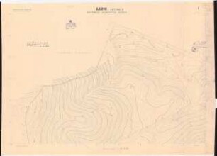Botanischer Garten Diomedes der Universität Athen: Lageplan mit Höhenlinien 1:500, Planungsunterlage Blatt 1