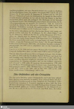 Alte Geschlechter und alte Ortsgesetze
