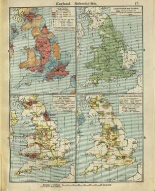 England. Nebenkarten