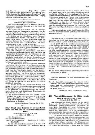 Wehrertüchtigungslager der Hitler-Jugend : [Amtliche Erlasse] ; [Amtlicher Teil]