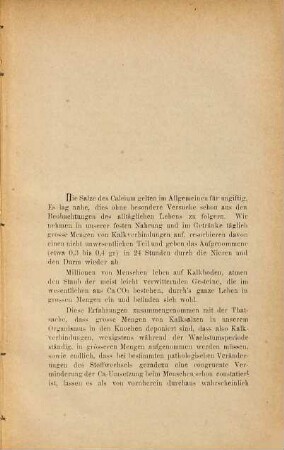 Ueber die Giftwirkungen der Calcium-Salze