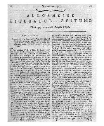 Gn¯othi sautón oder Magazin zur Erfahrungsseelenkunde als ein Lesebuch für Gelehrte und Ungelehrte. Bd. 7, St. 1-3. Hrsg. von K. P. Moritz und K. F. Pockels. Berlin: Mylius 1789
