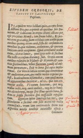 Eiusdem Gregorii, De Sancto Et Salutifero Paschate.