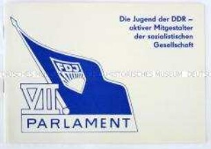 Bericht des Zentralrats der Freien Deutschen Jugend für die Delegierten des 7. Parlaments 1963 in Berlin