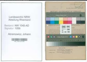 Entnazifizierung Johann Abramowicz , geb. 22.03.1913 (Arbeiter)