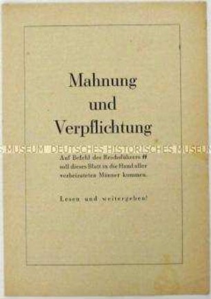 Sonderdruck mit einem Aufsatz eines Arztes zur Erhöhung der Geburtenrate