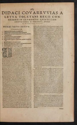 Primae Partis Initium.