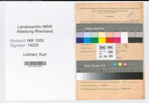 Entnazifizierung Kurt Lehnert, geb. 25.02.1898 (Kaufmann)