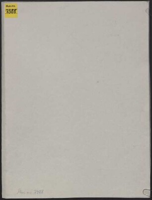 Musikhandschrift - BSB Mus.ms. 7988