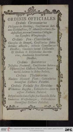 Ordinis officiales