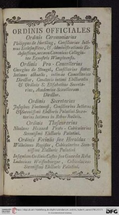 Ordinis officiales