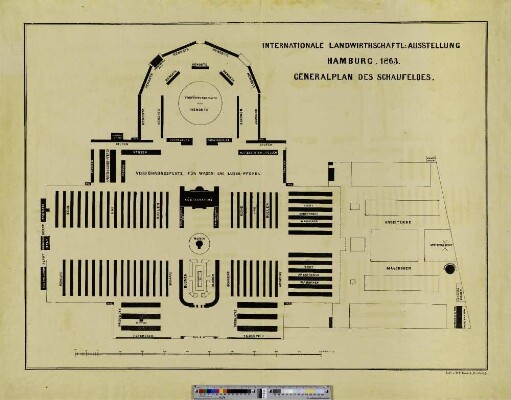 Internationale Landwirthschaftl. Ausstellung Hamburg, 1863 : Generalplan Des Schaufeldes