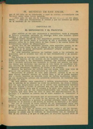 Capítulo III - El dependiente y el principal