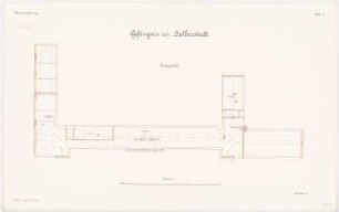 Landgericht und , Halberstadt Gefängnis: Grundriss Dachgeschoss 1:100