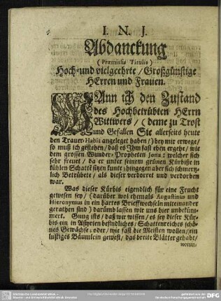 Abdankung : Abdanckung