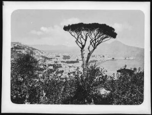 Neapel, Italien. Panorama von Vomero zum Vesuv