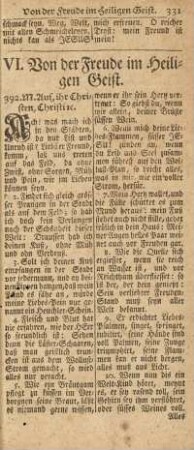 VI. Von der Freude im Heiligen Geist