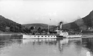 Sächsische Schweiz. Personen-Seitenraddampfer "Meissen" (1885, Werft Blasewitz)