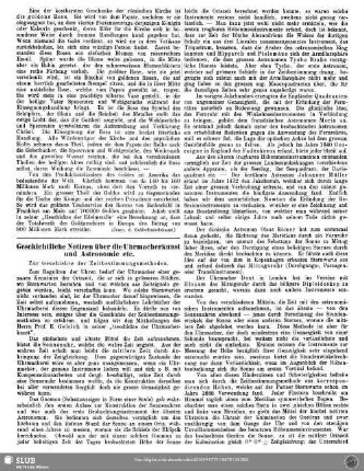 Geschichtliche Notizen über die Uhrmacherkunst und Astronomie etc.