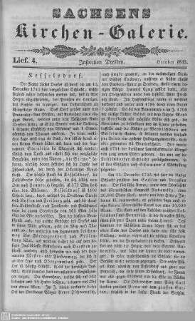 Kesselsdorf, Prießnitz, Hosterwitz : 4. Lieferung