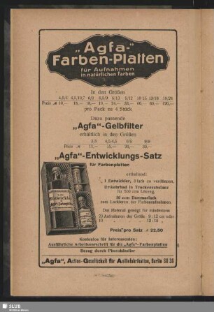 Werbung: Agfa Farben-Paletten, Berlin