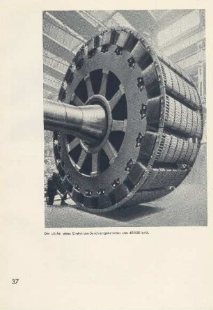 Der Läufer eines Drehstrom-Synchrongenerators von 40 000 kVA