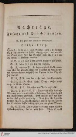 Nachträge, Zusätze und Berichtigungen