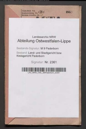 Erblasser: Henkenmeyer, Anna Angela Christina, geb. Conze: