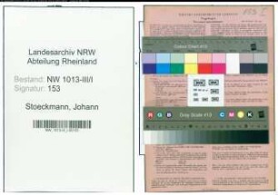 Entnazifizierung Johann Stoeckmann , geb. 04.07.1900 (Kaufmaennischer Angestellter)