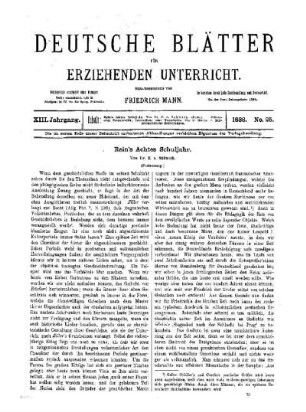 Rein's Achtes Schuljahr : (Fortsetzung)