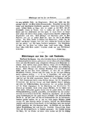 Mitteilungen aus dem In- und Auslande