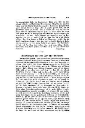 Mitteilungen aus dem In- und Auslande