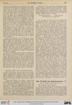 Der Vorstoß des Kunstgewerbes, II