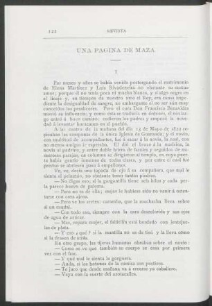 Una página de Maza