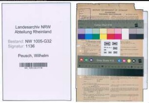 Entnazifizierung Wilhelm Peusch , geb. 24.09.1889 (Stadtinspektor)