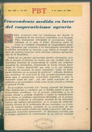 Trascendente medida en favor del cooperativismo agrario