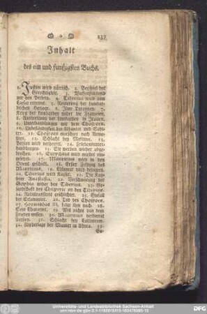 Inhalt des ein und funfzigsten Buchs.