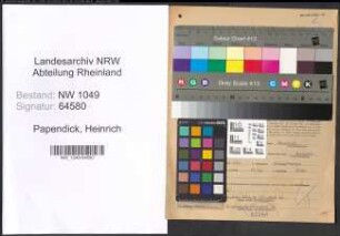 Entnazifizierung Heinrich Papendick , geb. 19.02.1911 (Kaufmann)