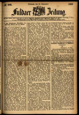 Ausgabe vom Mittwoch, den 12. September 1883.
