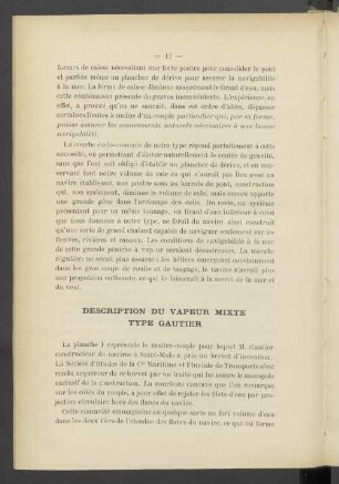 Description Du Vapeur Mixte Type Gautier